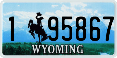 WY license plate 195867