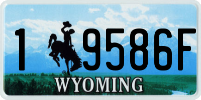 WY license plate 19586F
