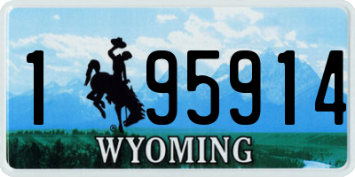 WY license plate 195914