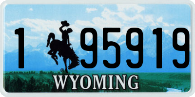 WY license plate 195919