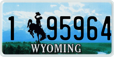 WY license plate 195964