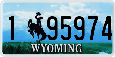 WY license plate 195974