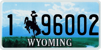 WY license plate 196002