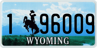 WY license plate 196009
