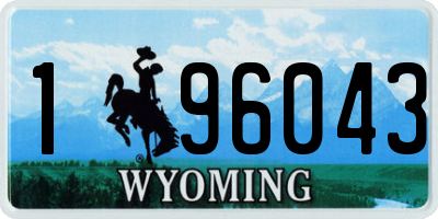 WY license plate 196043