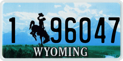 WY license plate 196047