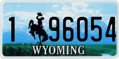 WY license plate 196054