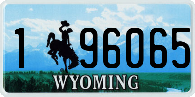 WY license plate 196065