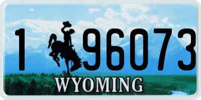 WY license plate 196073
