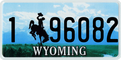 WY license plate 196082