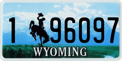 WY license plate 196097