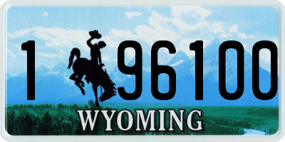 WY license plate 196100