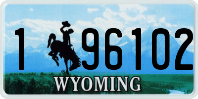 WY license plate 196102