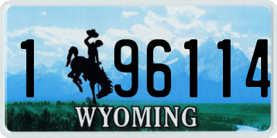 WY license plate 196114