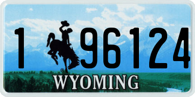WY license plate 196124