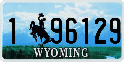 WY license plate 196129