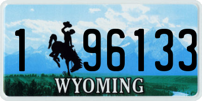WY license plate 196133