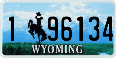 WY license plate 196134