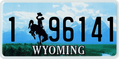 WY license plate 196141