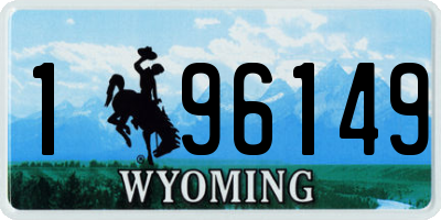 WY license plate 196149