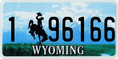 WY license plate 196166
