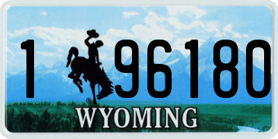 WY license plate 196180