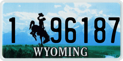 WY license plate 196187