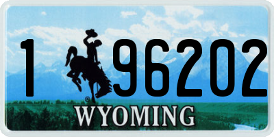 WY license plate 196202