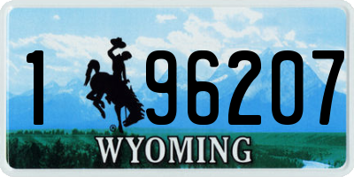 WY license plate 196207