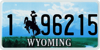 WY license plate 196215