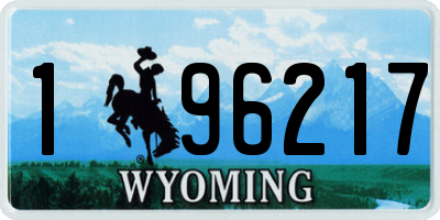 WY license plate 196217