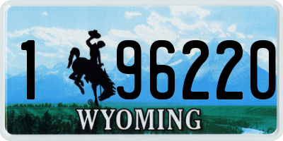 WY license plate 196220