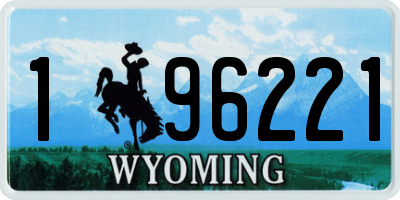 WY license plate 196221