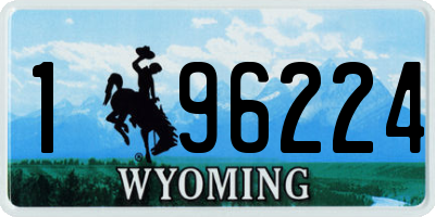 WY license plate 196224