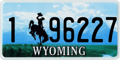 WY license plate 196227