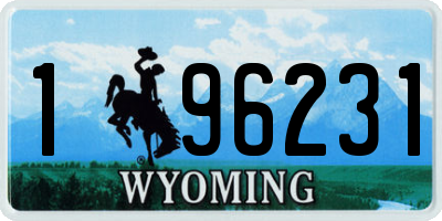 WY license plate 196231