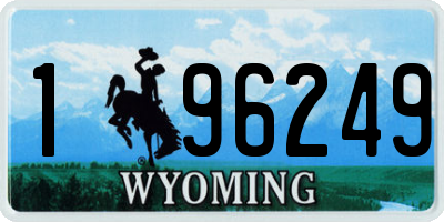 WY license plate 196249