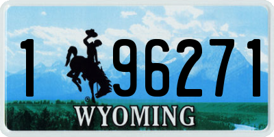 WY license plate 196271