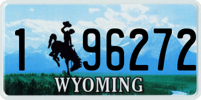 WY license plate 196272