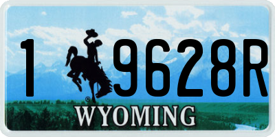 WY license plate 19628R