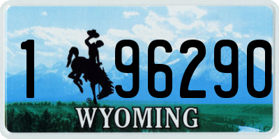 WY license plate 196290