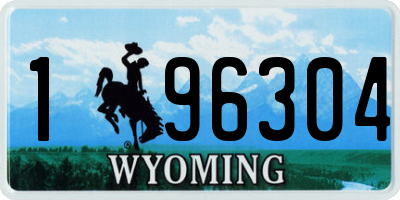 WY license plate 196304