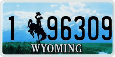 WY license plate 196309