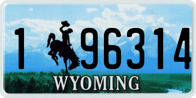 WY license plate 196314