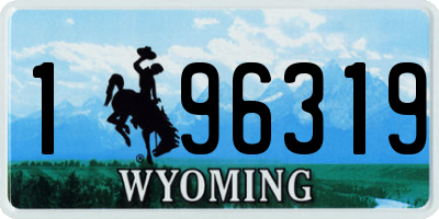 WY license plate 196319