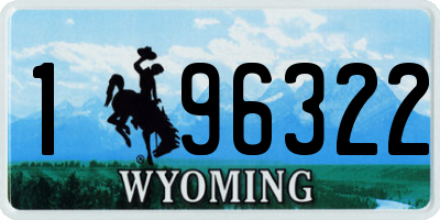 WY license plate 196322
