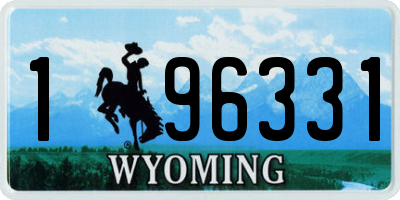 WY license plate 196331