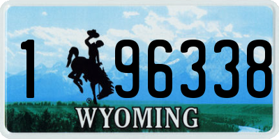WY license plate 196338