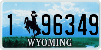 WY license plate 196349