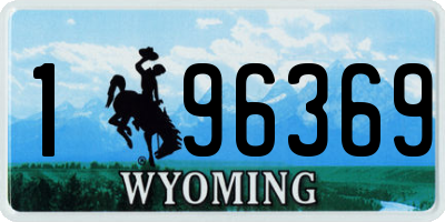 WY license plate 196369